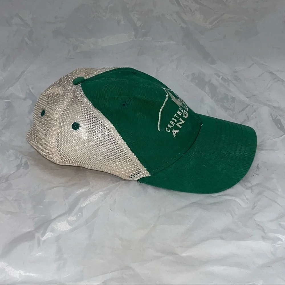 Ouray Crested Butte Angler Fly Fishing Green & Cream Trucker Hat
